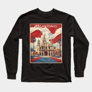 San Antonio Texas United States of America Tourism Vintage Travel Long Sleeve T-Shirt